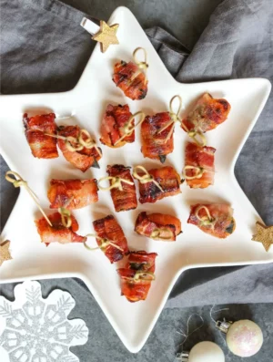 Apricot Wrapped In Bacon With Sage