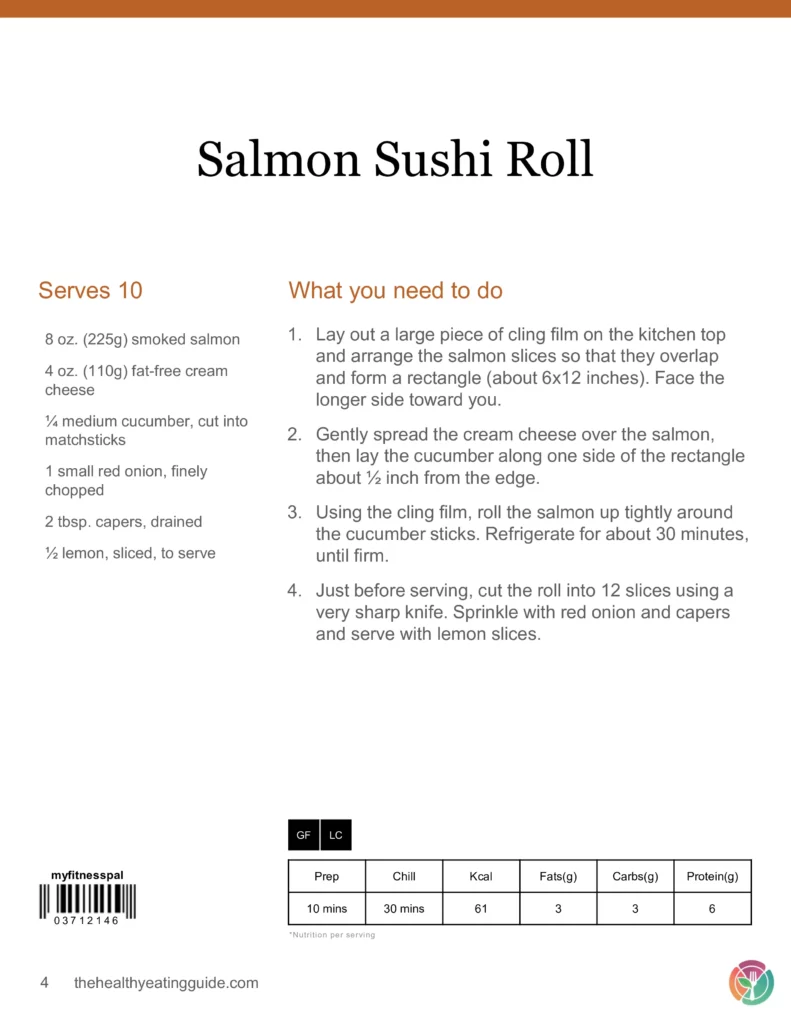 Festive Recipe Pack Salmon Sushi Roll Recipe