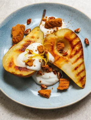 Grilled Pears With Lemon Yogurt
