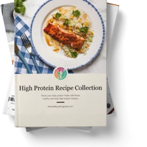 High Protein Recipe Collection Hard Cover Book Stack