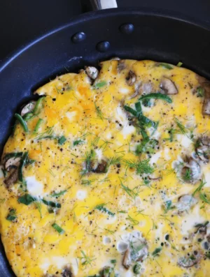 Leek & Mushroom Omelet