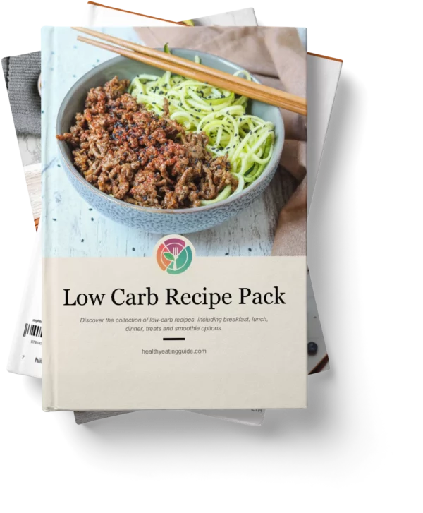 Low Carb Recipe Pack hard cover book stack