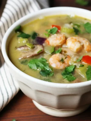 Vegetable Bean Soup With Shrimp