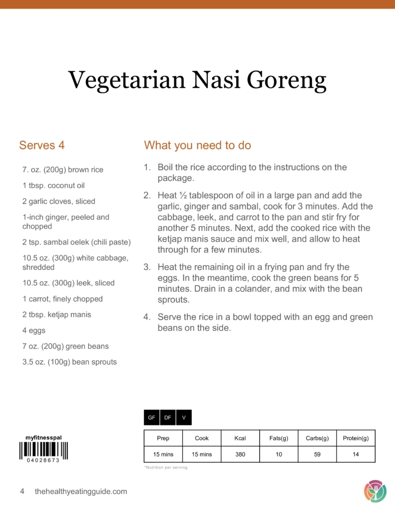 Vegetarian Recipe Pack Vegetarian Nasi Goreng Recipe