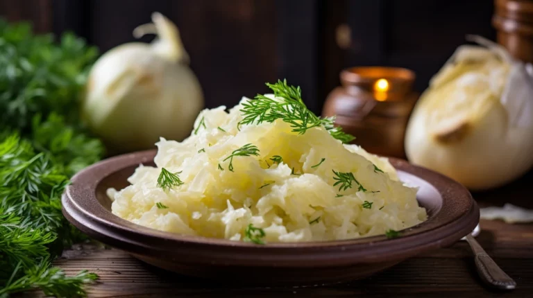 bright kitchen with Sauerkraut on in a bowl