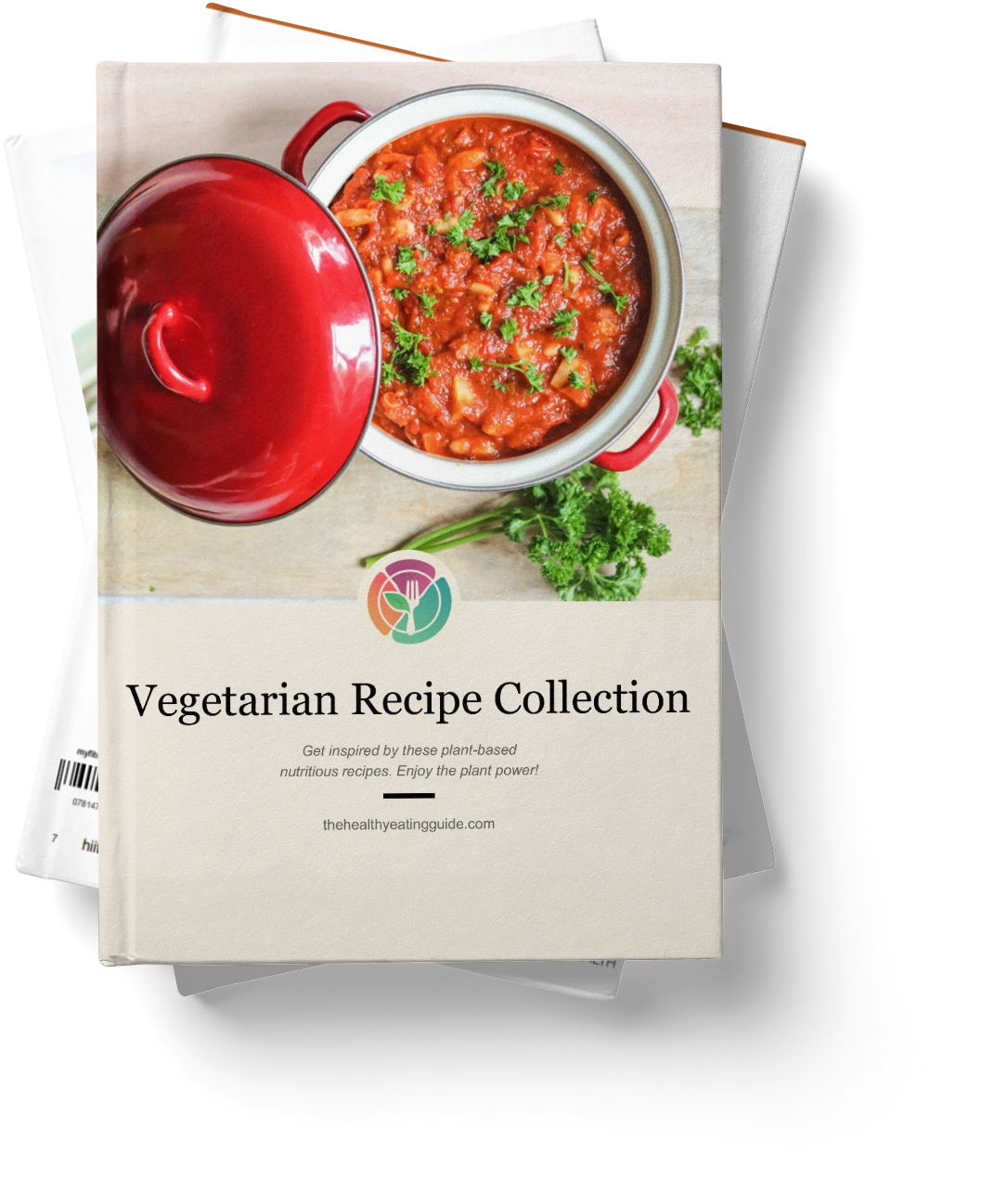 Vegetarian Recipe Pack hard cover book stack