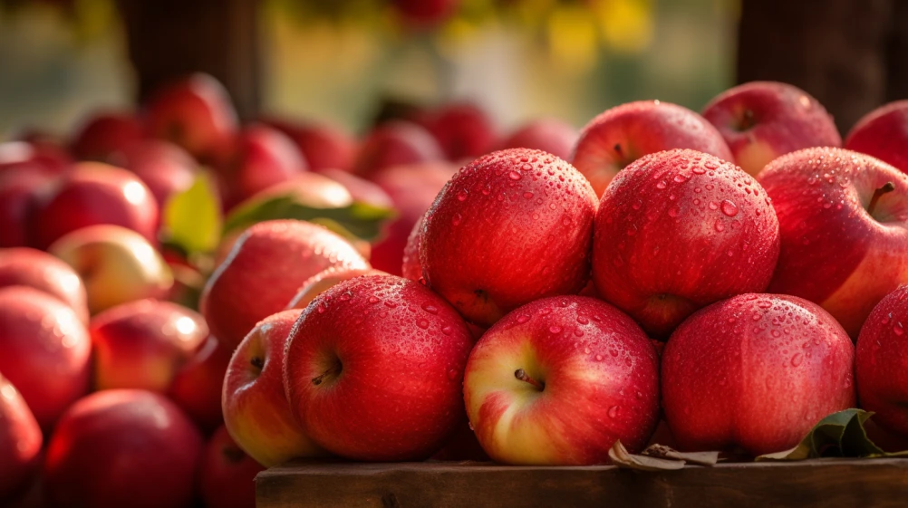 apples at a farmers market