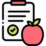 nutrition education with apple Icon